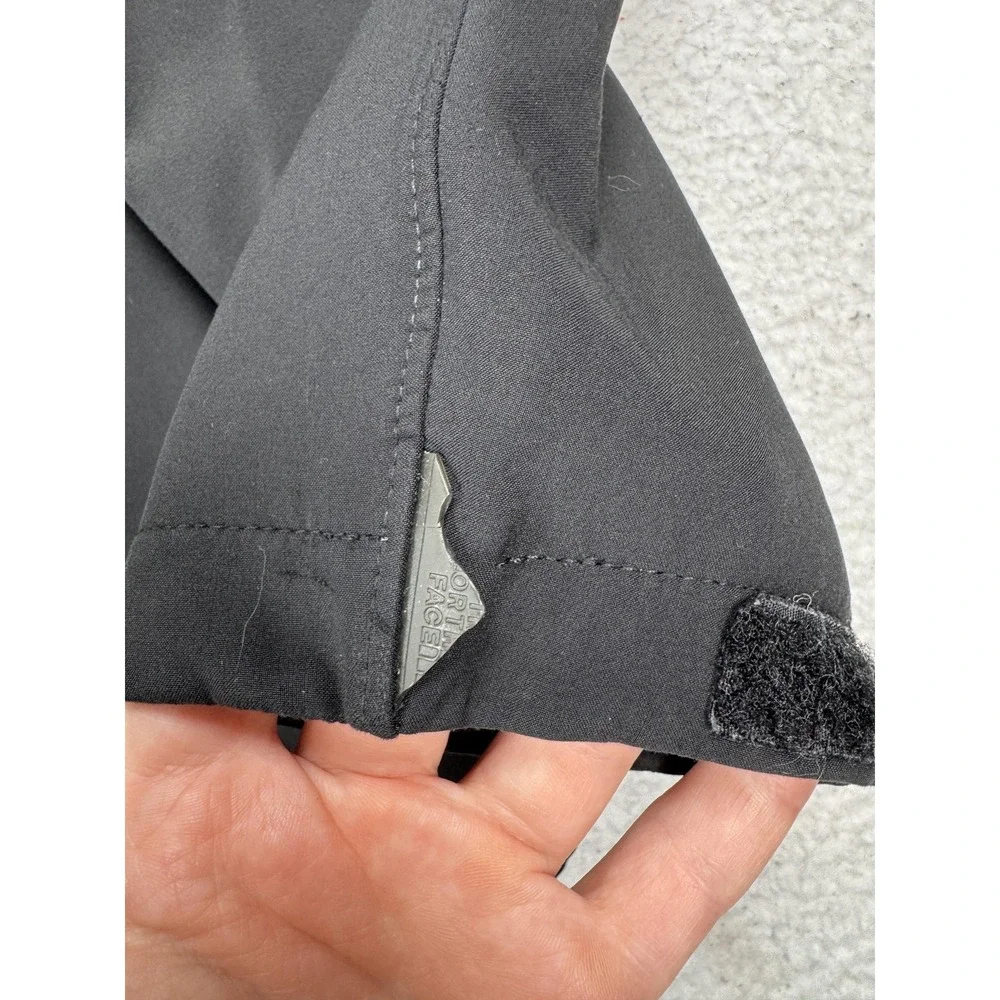 North Face Softshell Jacket Mens Large Gray Black Full Zip Fleece Lined Outdoor